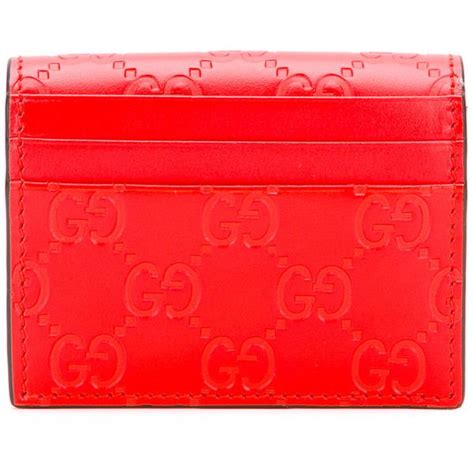 gucci card case red|gucci signature card case.